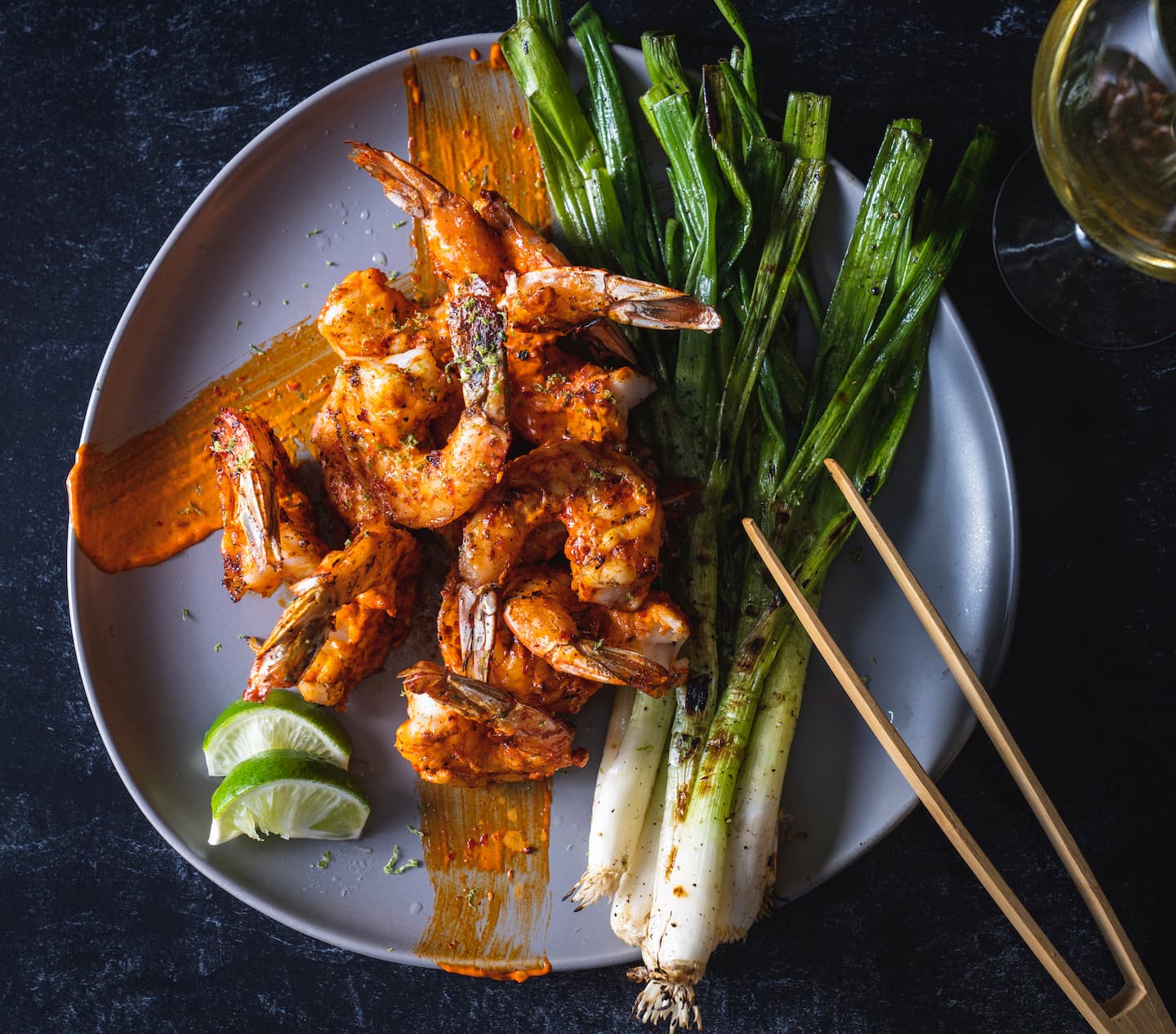 Chili-Lime Shrimp with Green Onions