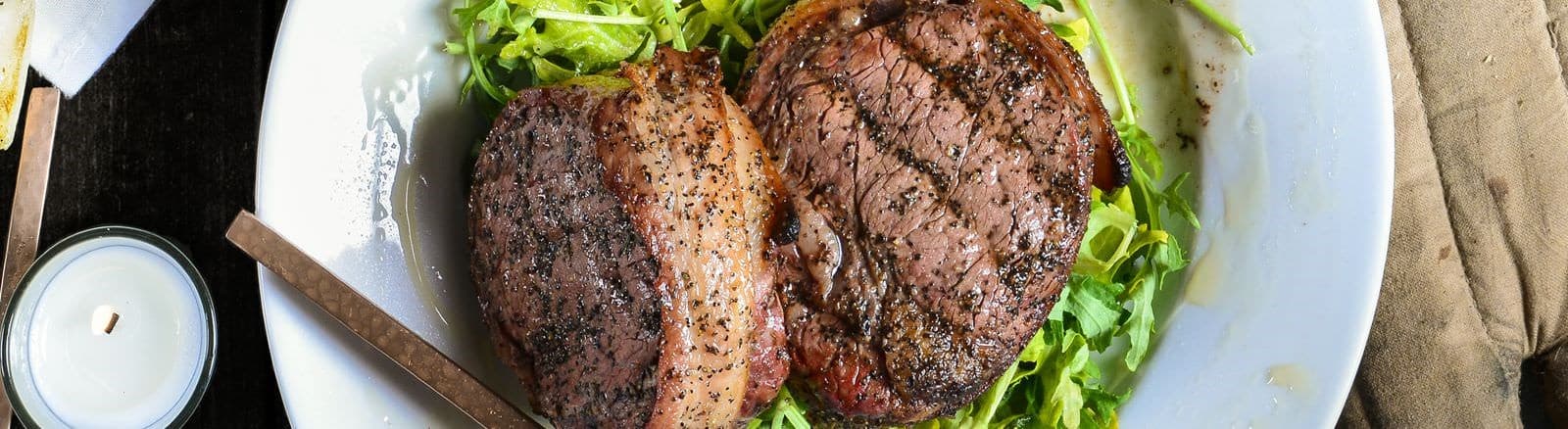 Bacon-Wrapped Elk Steaks