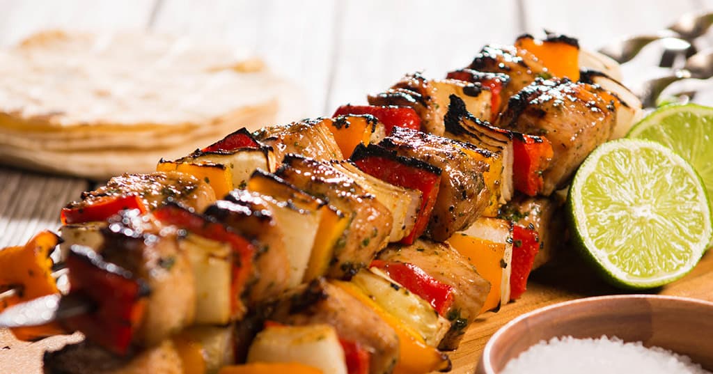 Grilled Chicken Fajita Skewers