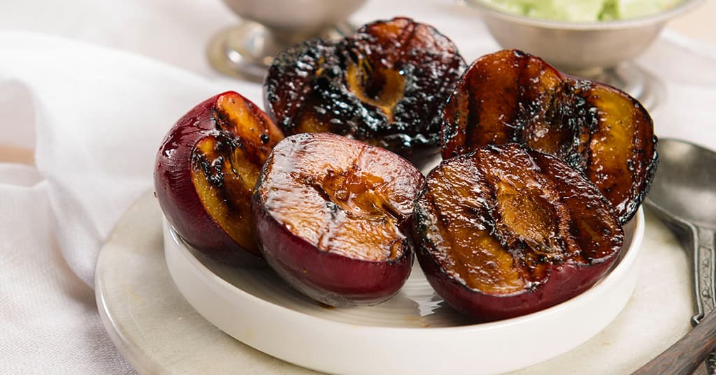 Grilled Seasonal Fruit with Gelato