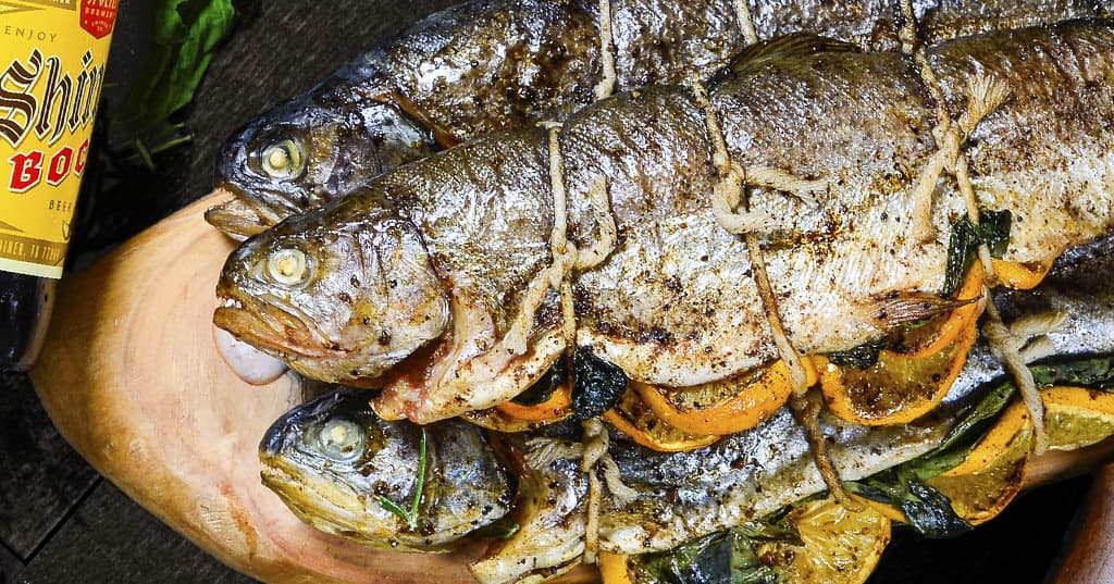 Grilled Trout with Citrus & Basil