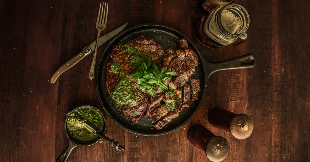 Chimichurri Smoked Rib-Eyes