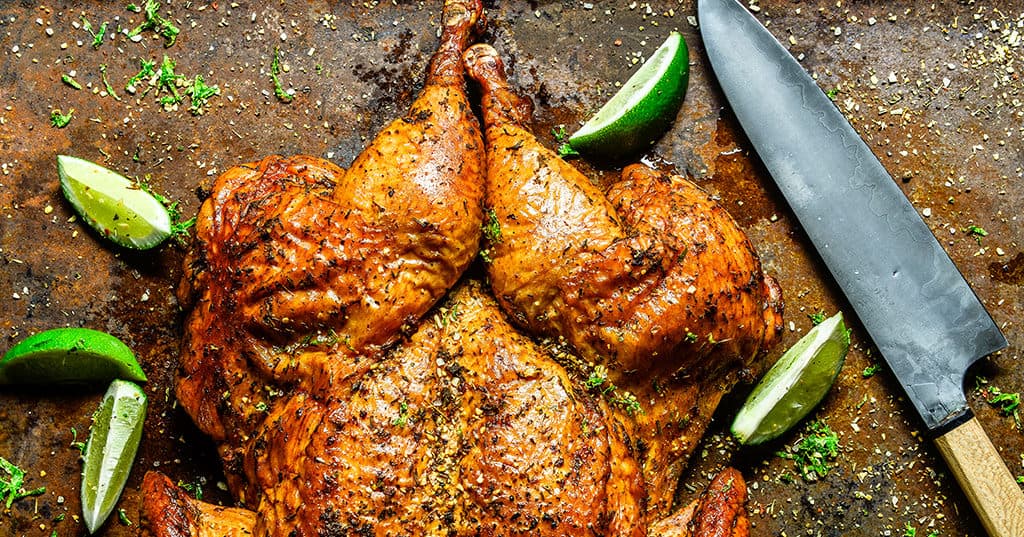 Spatchcocked Chile-Lime Rubbed Chicken