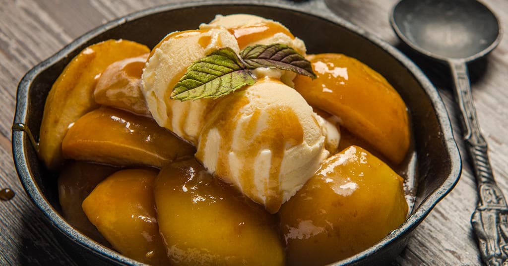 Caramelized Bourbon Baked Pears