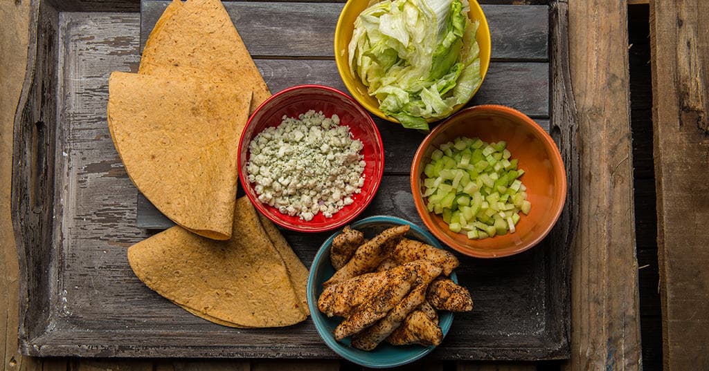 Grilled Buffalo Chicken Wraps