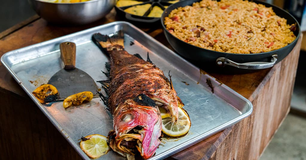 Whole Vermillion Red Snapper