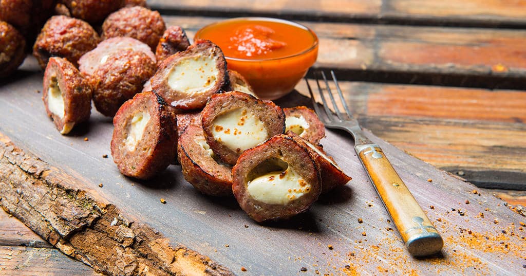 Mozzarella Stuffed Meatballs
