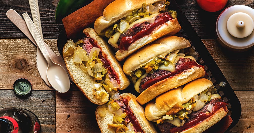 New Mexico Green Chile Cheeseburger