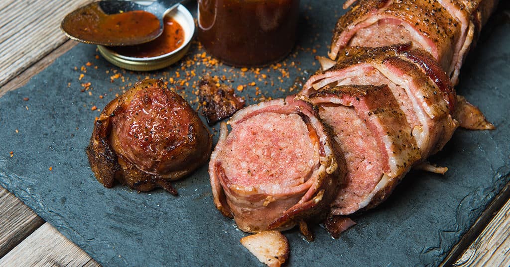 Bacon Weave Smoked Country Sausage
