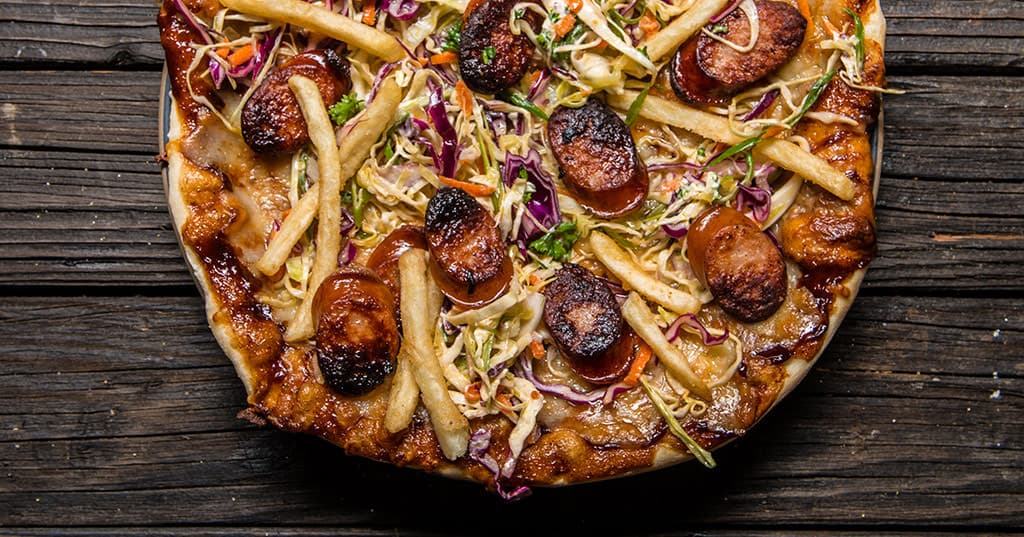 Grilled Polish Boy Pizza