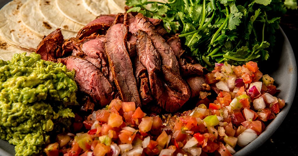 Grilled Elk Flank Carne Asada