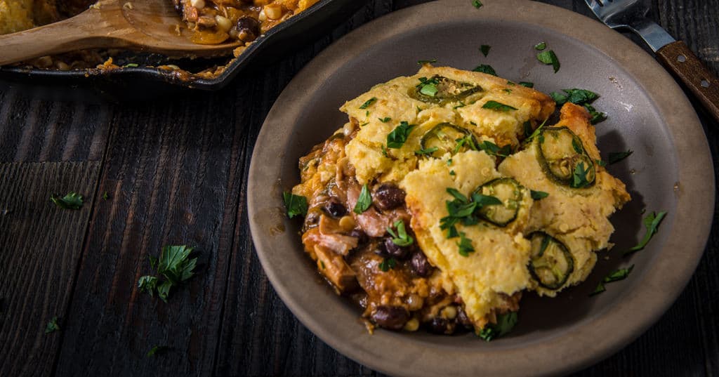 Baked Cornbread Turkey Tamale Pie