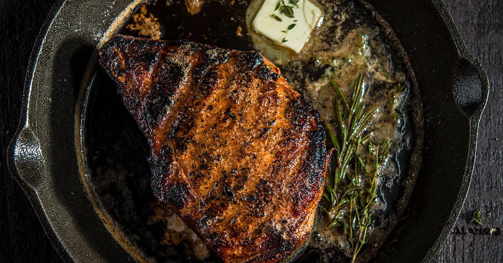 Reverse Seared Bone-In Pork Chops