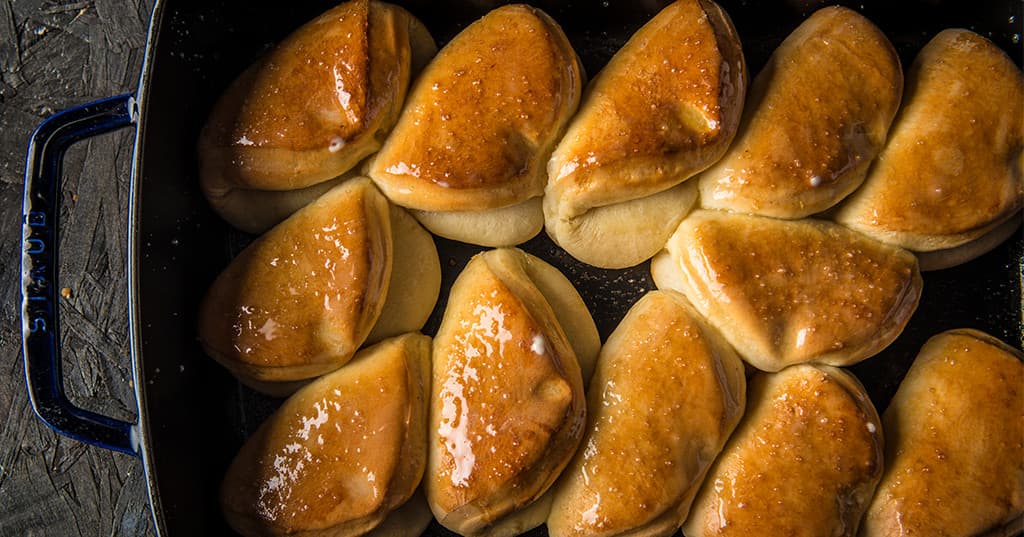 Baked Parker House Rolls