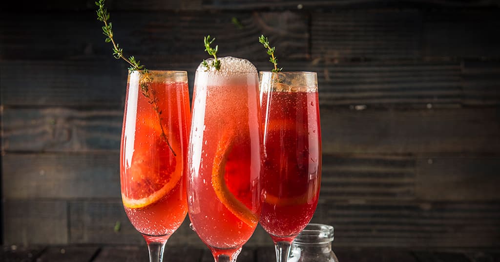 Grilled Blood Orange Mimosa