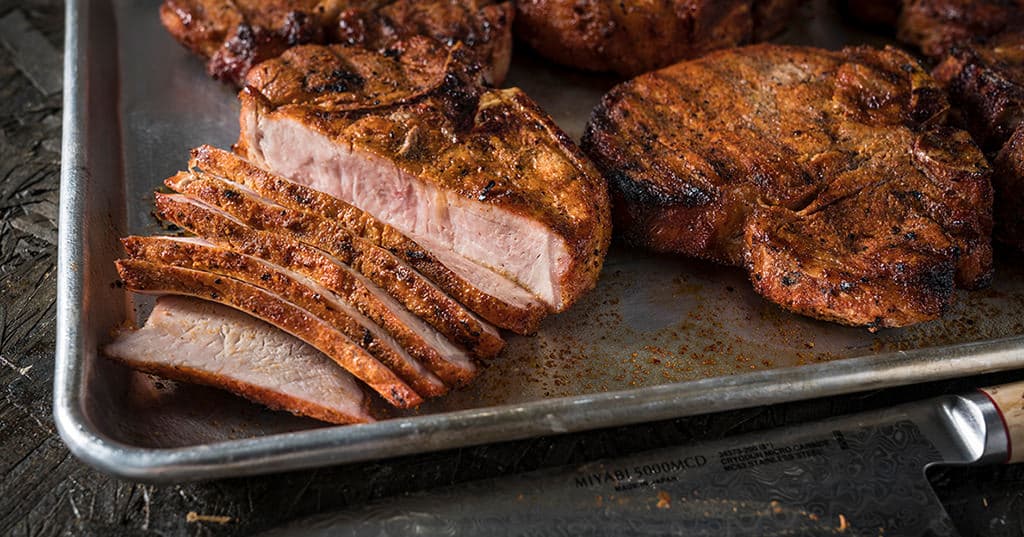 Grilled Pork Porterhouse Steak