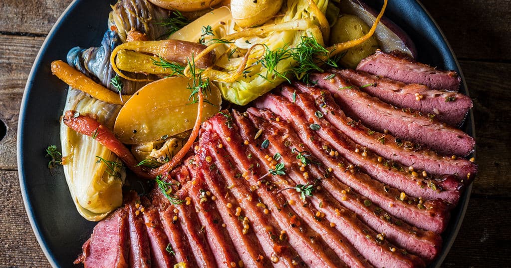 Smoked Corned Beef & Cabbage