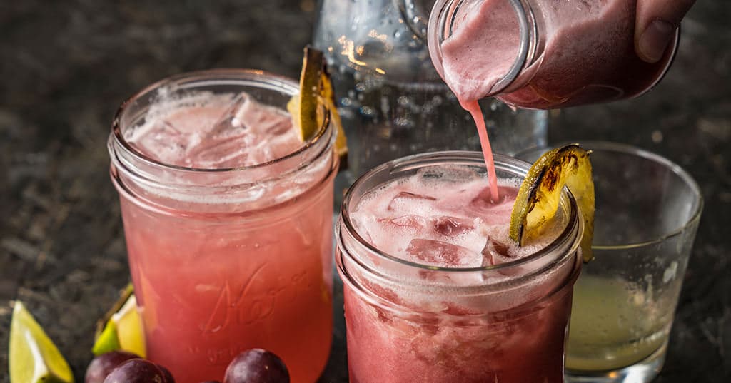 Smoked Grape Lime Rickey