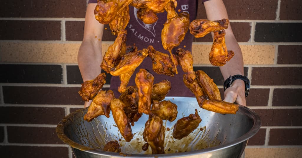 Traeger Crispy Orange Chicken Wings