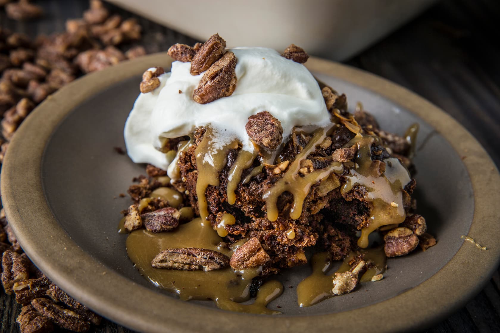 Baked Brownie Bread Pudding Traeger Grills