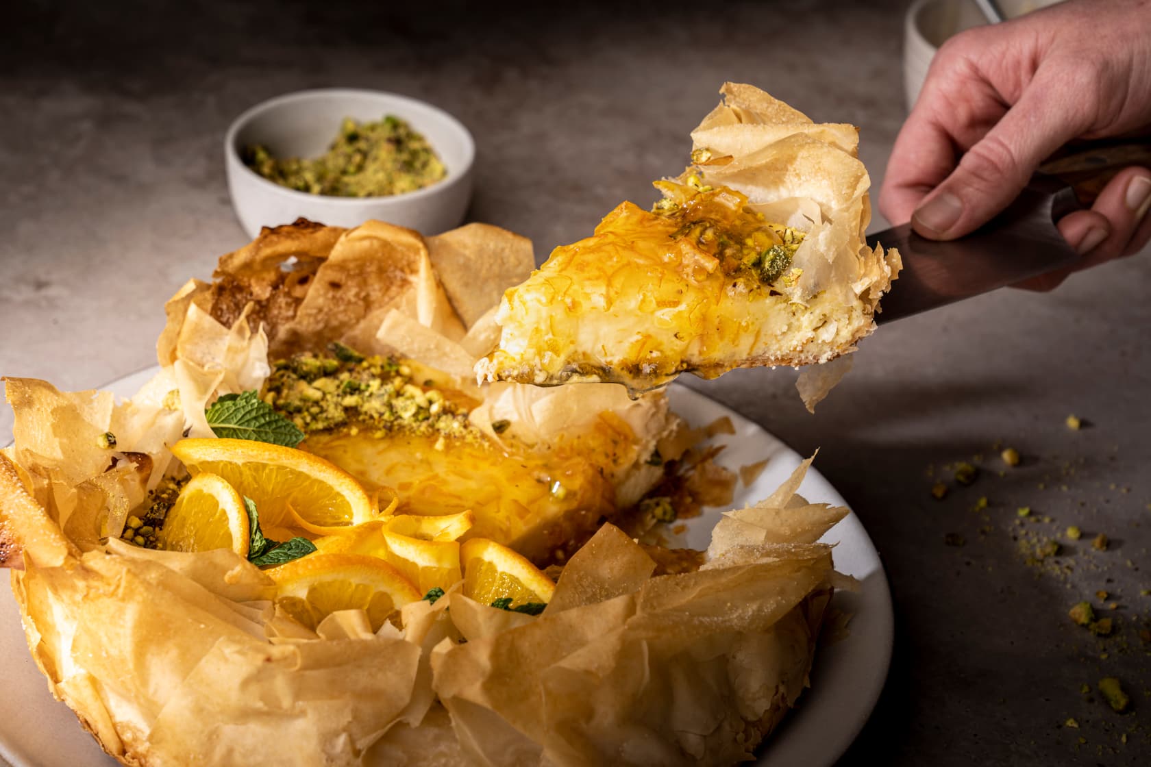 Citrus Cheesecake with Phyllo Crust