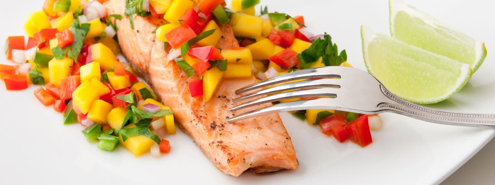 Grilled Lemon Pepper Salmon with Mango Salsa