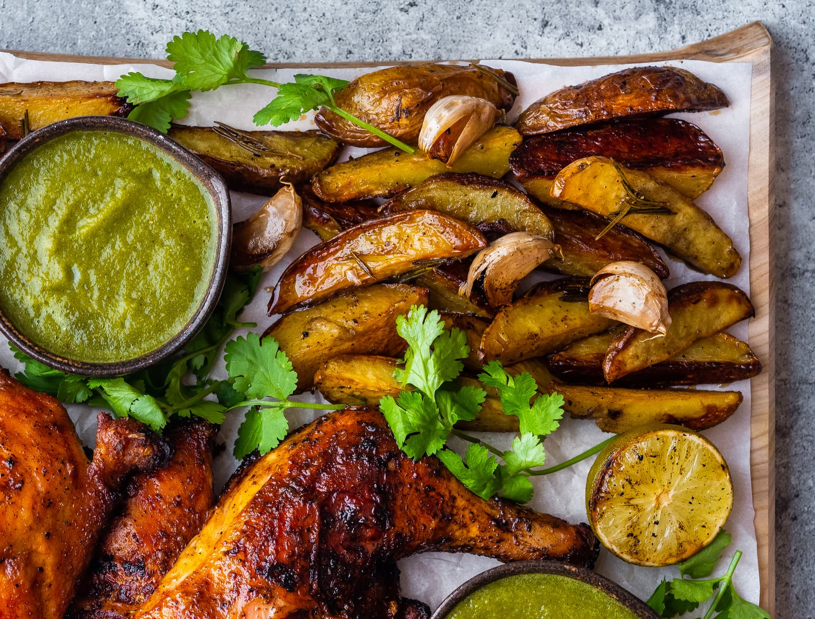 Garlic Herbed Potato Wedges