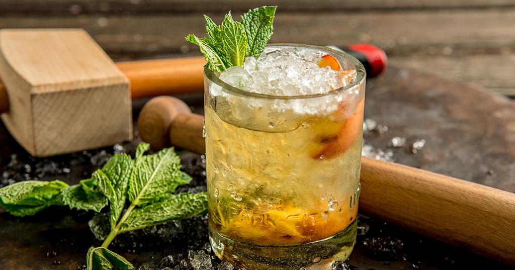 Grilled Peach Smash Cocktail
