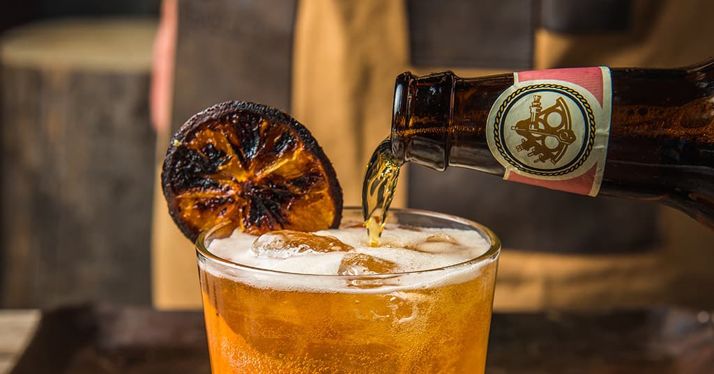 Honey Glazed Grapefruit Shandy Cocktail