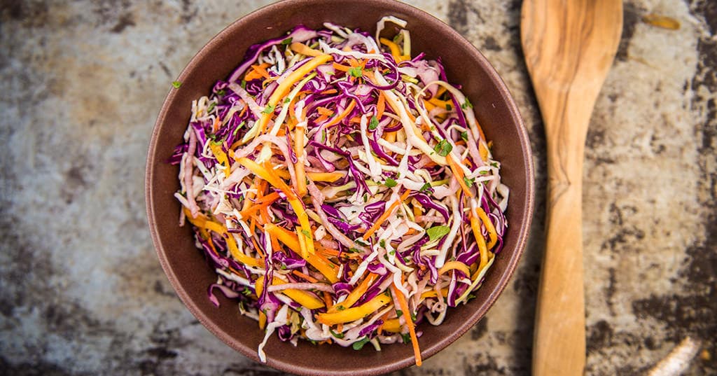 Grilled Mango Coleslaw