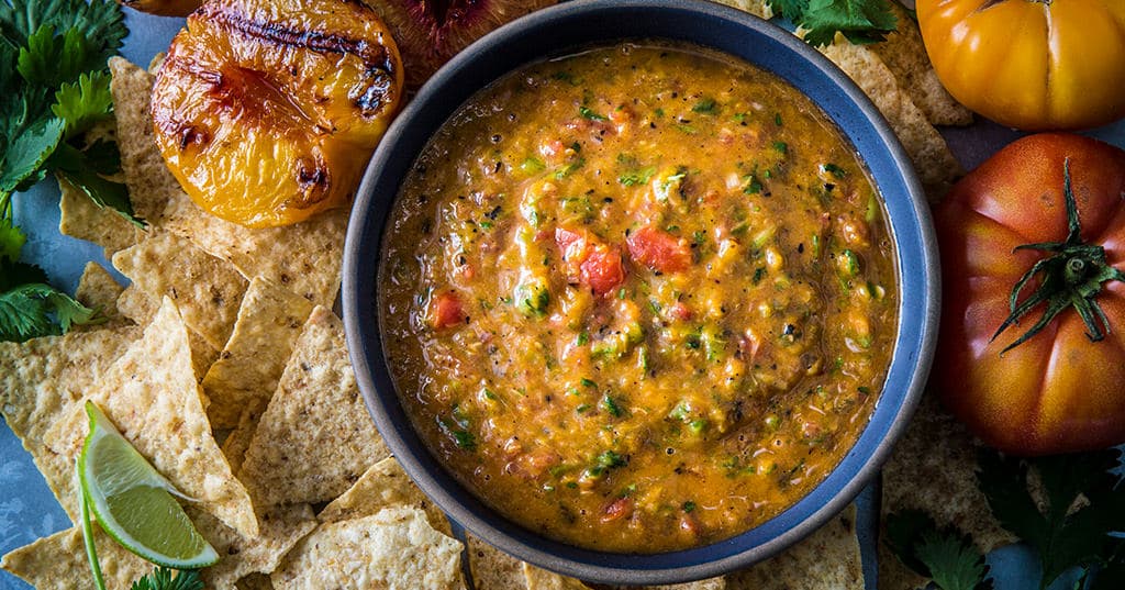 Roasted Peach Salsa