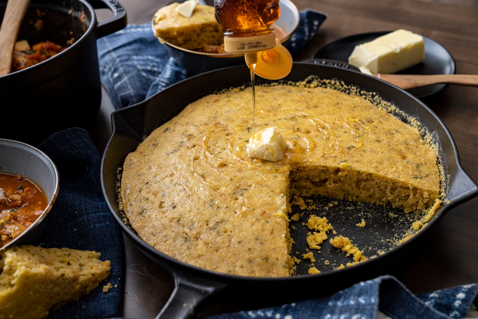 Sage & Honey Skillet Cornbread