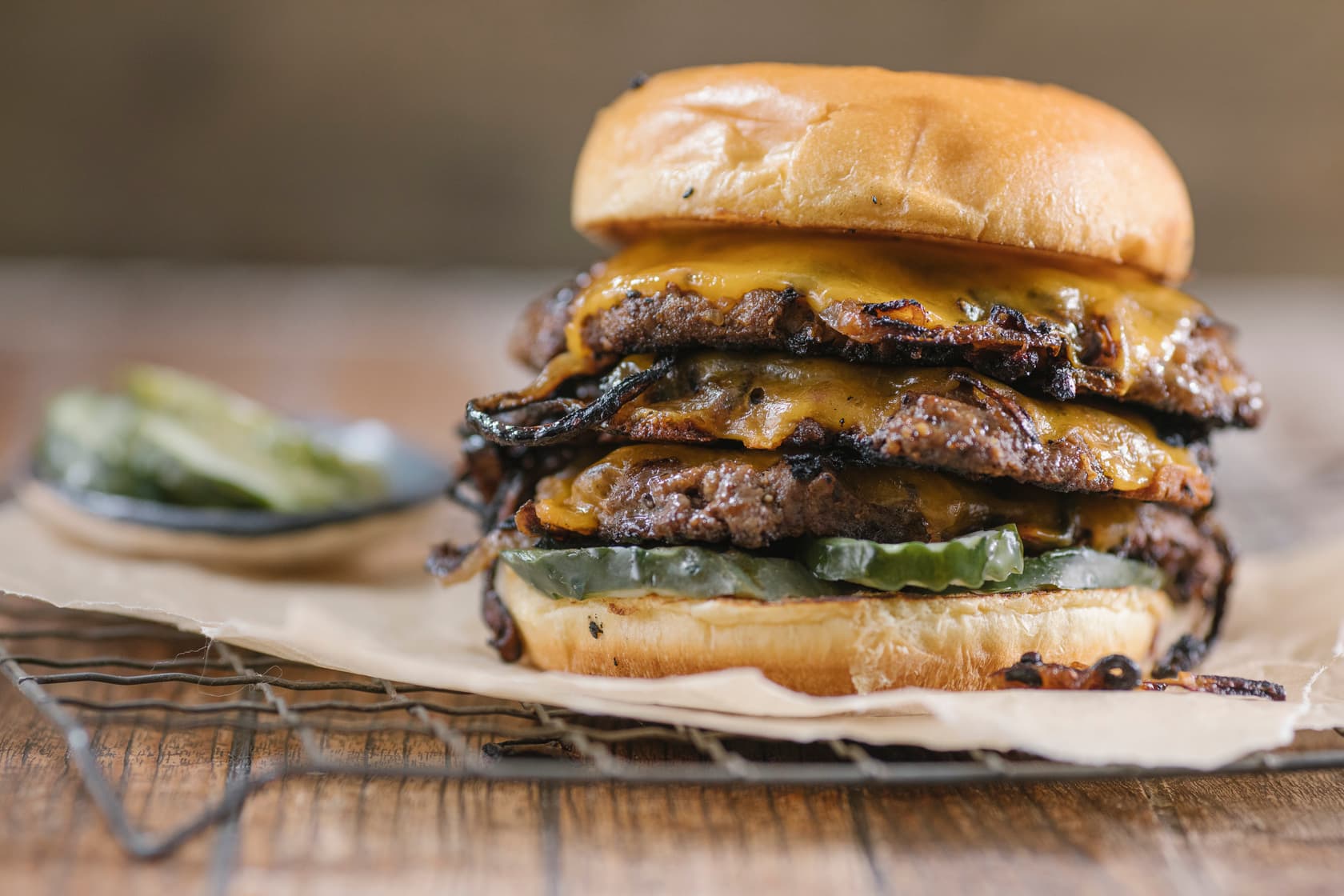 Flat Top Smashed Cheeseburger