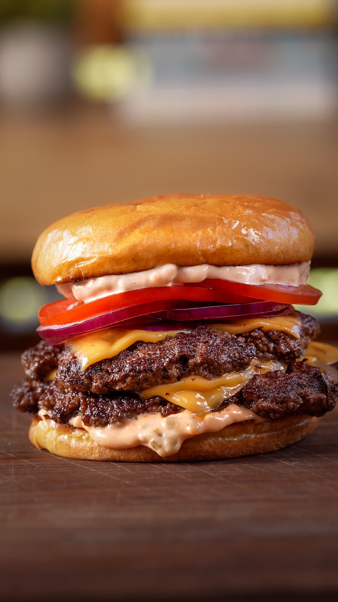 Flat Top Porcini-Dusted Smashed Burger