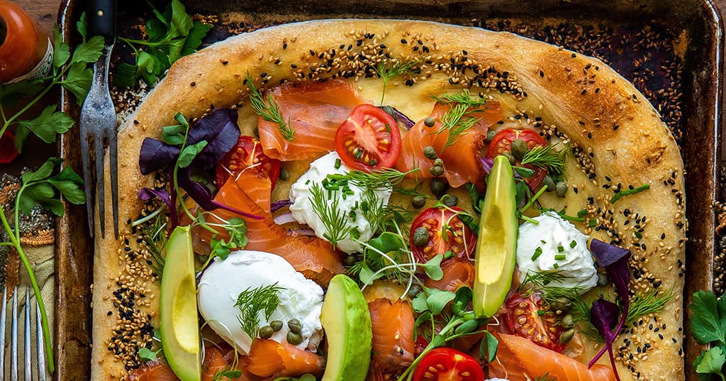Salmon Breakfast Pizza