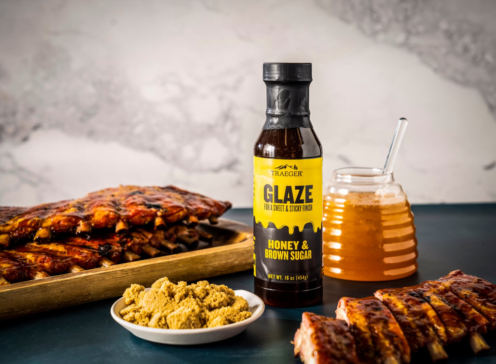 Smoked Ribs with Honey & Brown Sugar Glaze
