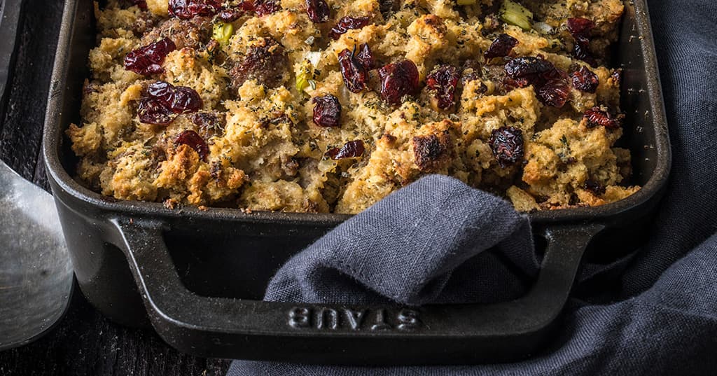 Thanksgiving Sausage Leek Stuffing