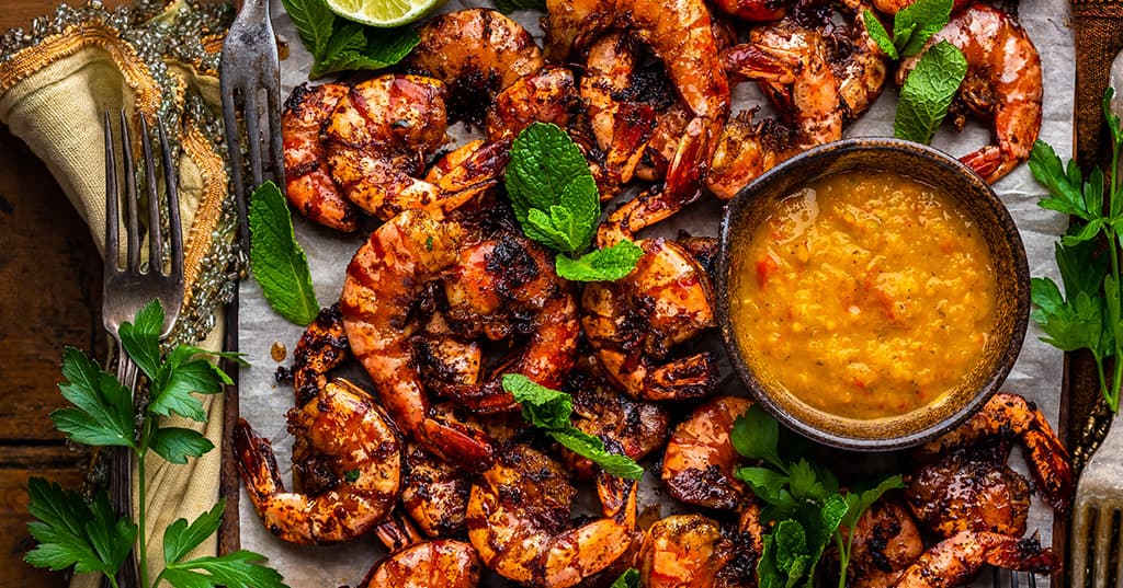Traeger Jerk Shrimp