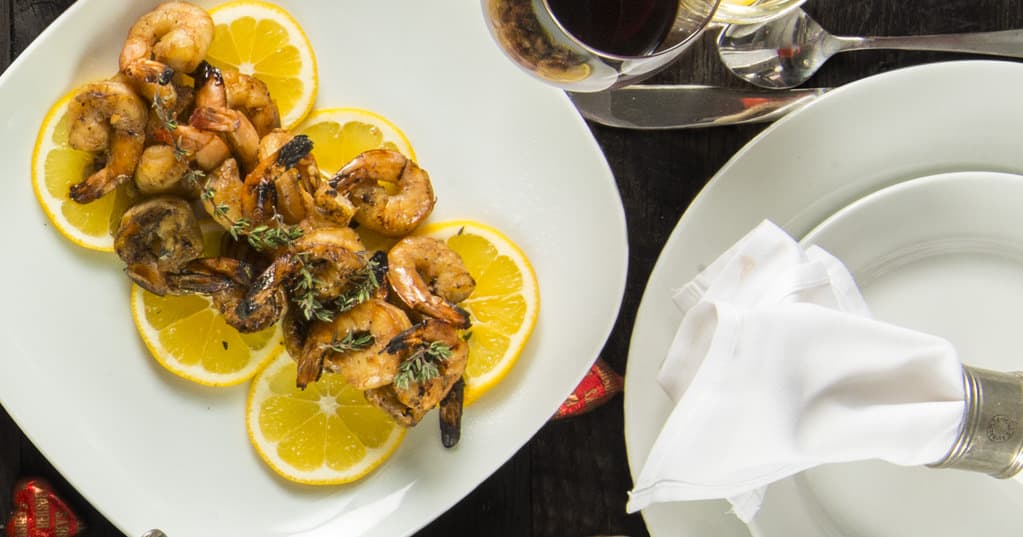 Grilled Saké Shrimp