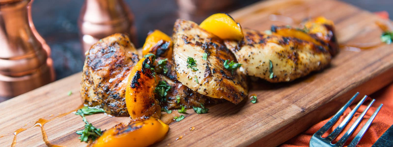 Peach & Basil Grilled Chicken Recipe