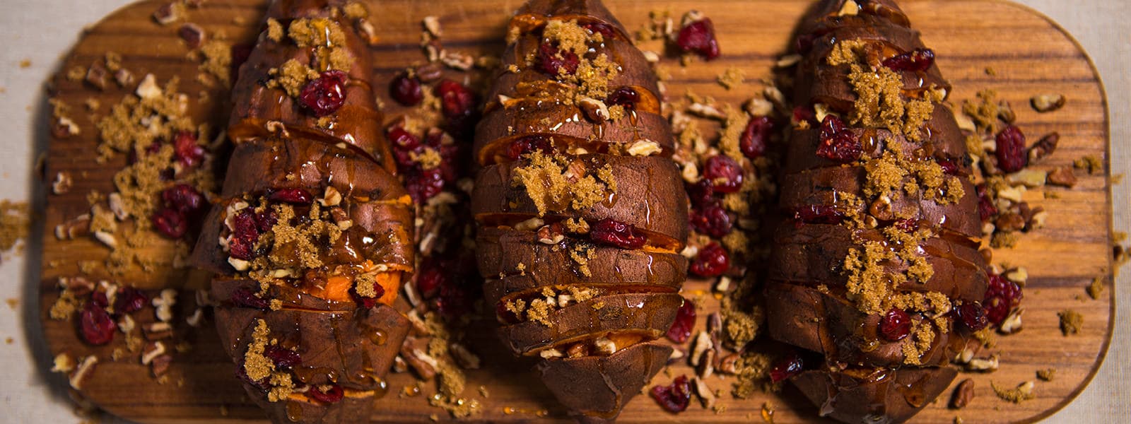 Holiday Caramel Accordion Sweet Potatoes