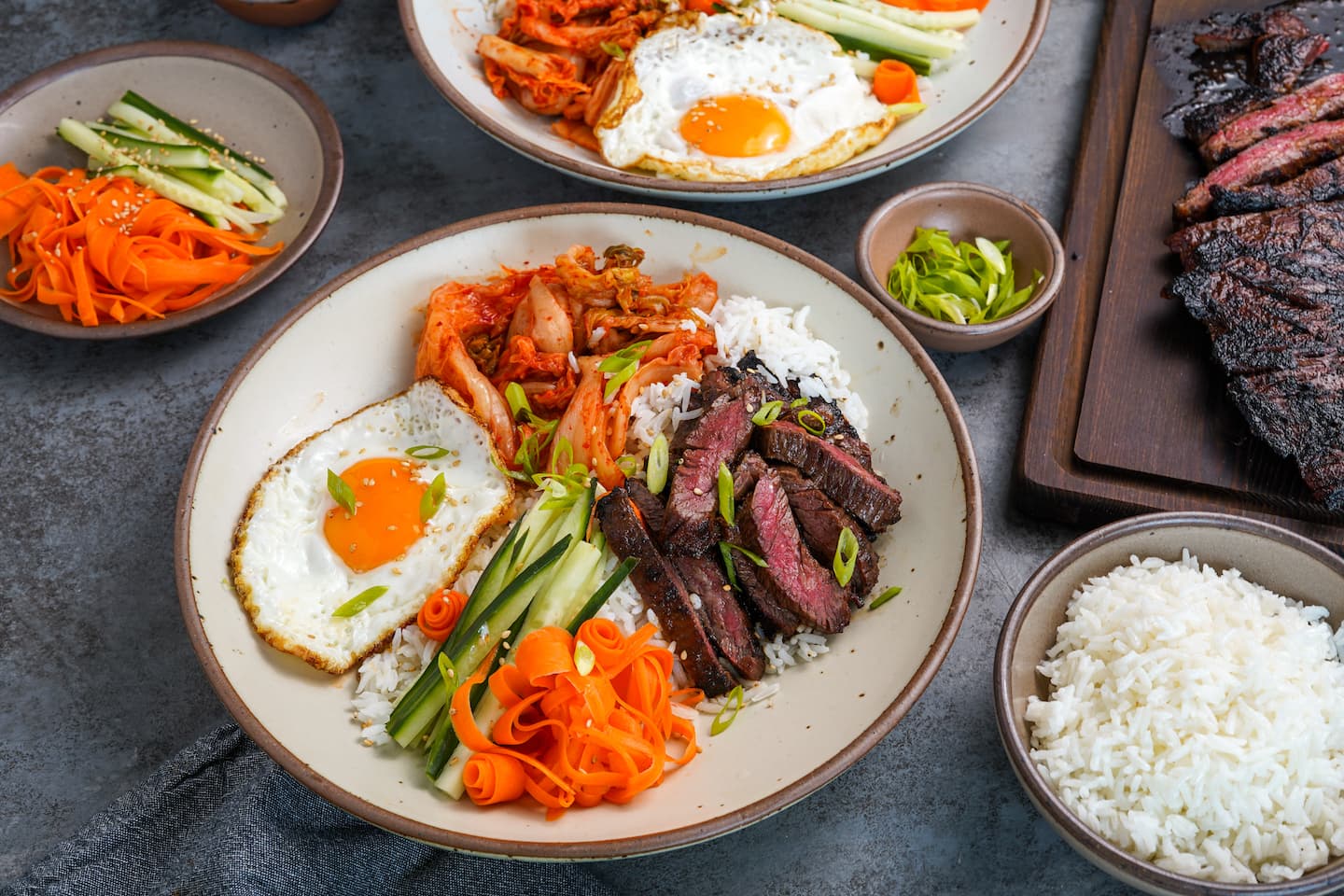 Grilled Skirt Steak Bulgogi Bowls