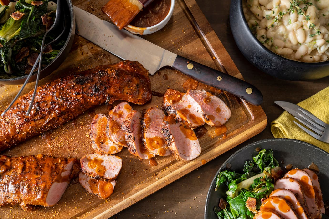 Maple Bourbon Reverse-Seared Pork Tenderloin