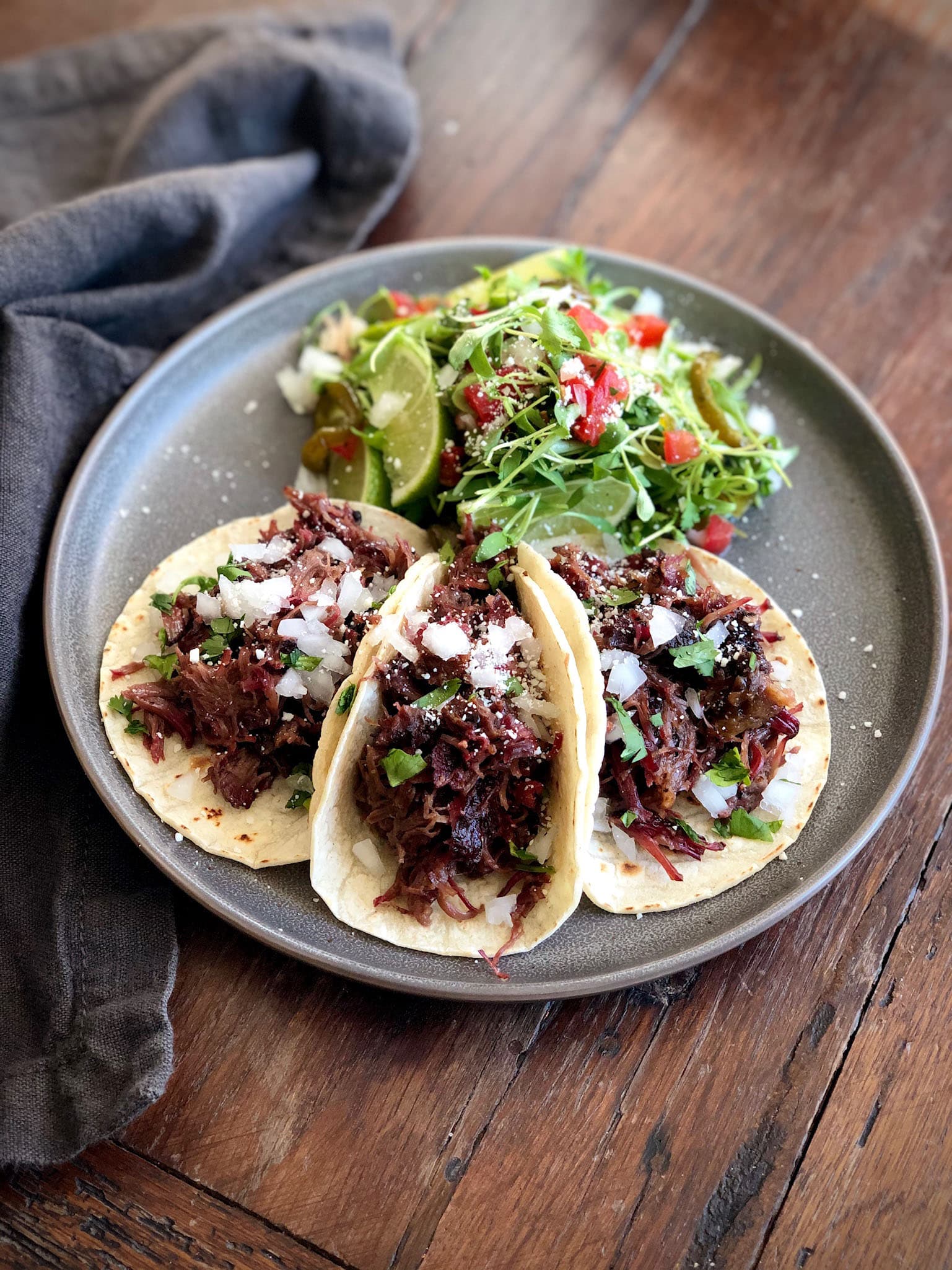 Smoked Beef Cheek Tacos