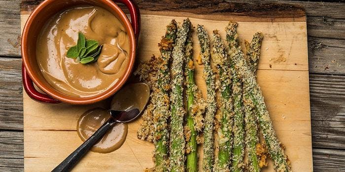 image of Asparagus Fries with Balsamic Mayo Sauce