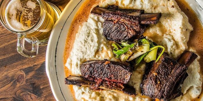 image of Braised Beef Short Ribs with Mashed Potatoes