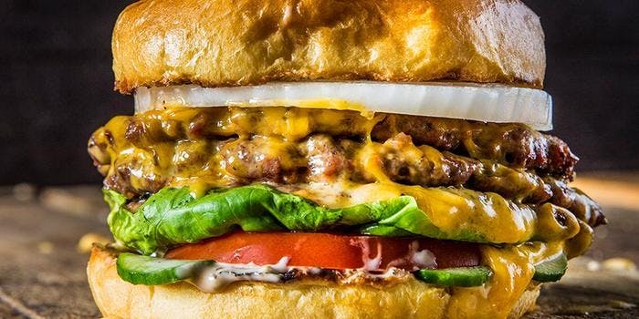 image of Grilled Triple Cheeseburger