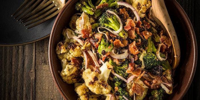 image of Roasted Cauliflower & Broccoli Salad with Bacon