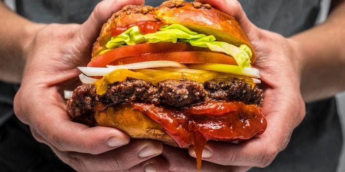 image of BBQ Smoked Burgers with Homemade Ketchup