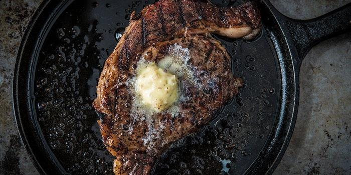 image of Reverse Seared Steak with Garlic Butter